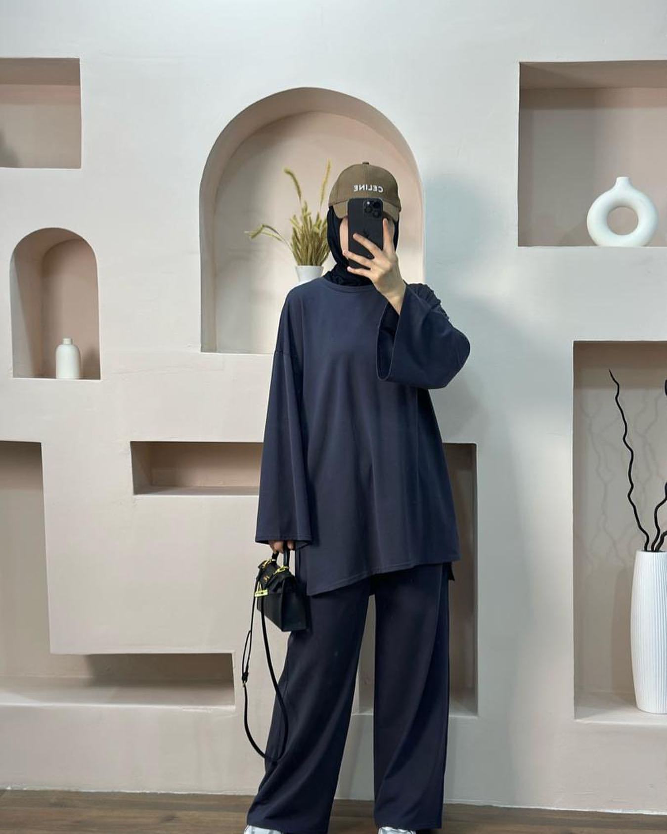 Solid Color Loose Two-piece Suit