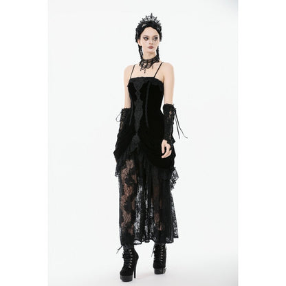 Robe longue en velours et dentelle « Vampiress Royal » Dark in Love