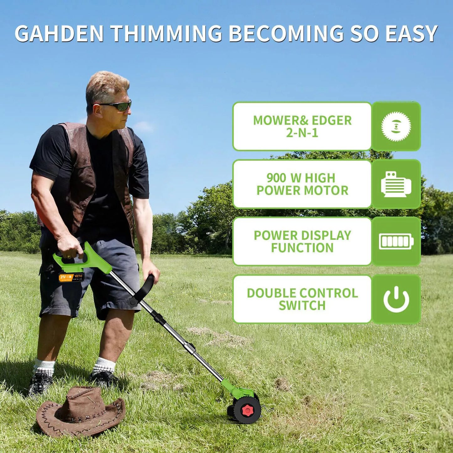 Cordless Strimmer Grass Trimmer 21V
