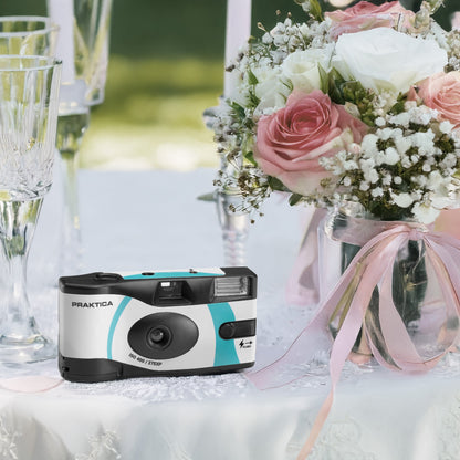 Praktica Single Use Disposable Colour Film Camera with Flash - Blue