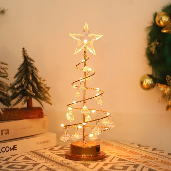 Crystal Tree Lamp Night For Christmas Tree LED Pendant Table Lamp