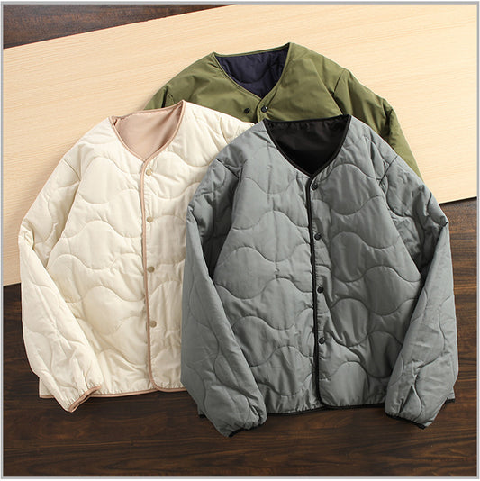 CollarlessDouble-sided Wear Cotton Coat Jacket