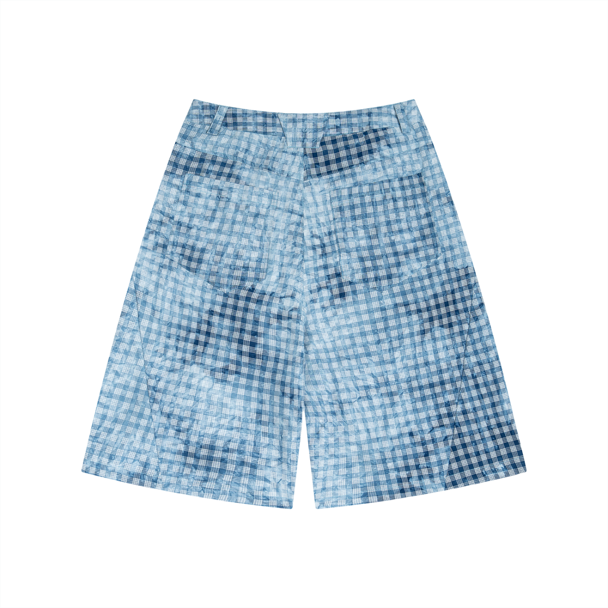 Waran Unisex Vintage Wash Plaid Shorts 110GSM