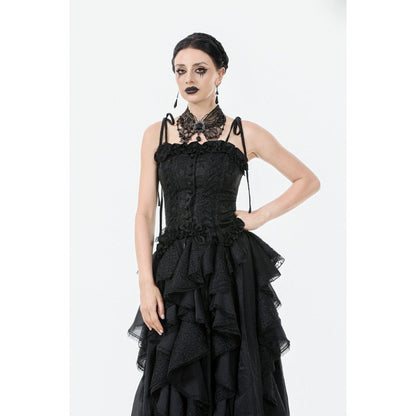 Collier Lysandra papillon dentelle perlé Dark in Love