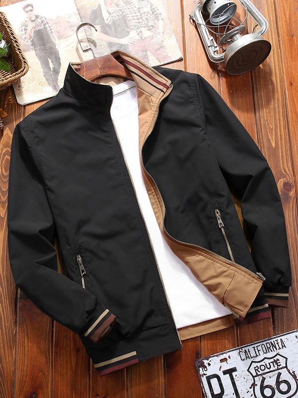Mens Double-sided Stand Collar