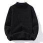 Fashionable Casual Solid-Color Crew-Neck Loose Knitted Pullover Sweater