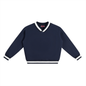 Waran V-Neck Contrast Collar Boxy Sweatshirt 380GSM