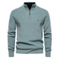 Men's Zipper Stand Collar Knitted Sweater