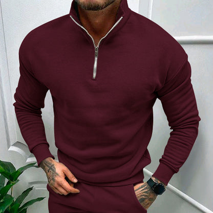 Men's Fleece-lined Long Sleeve sweatshirt
