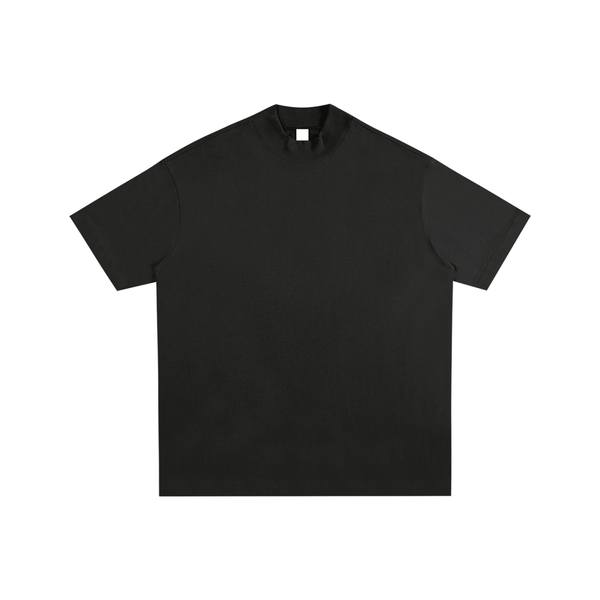 Essential Cotton T-Shirt mock neck