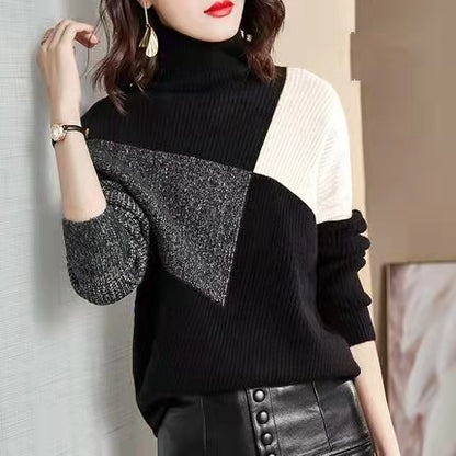 Women's Loose High Collar Sweater