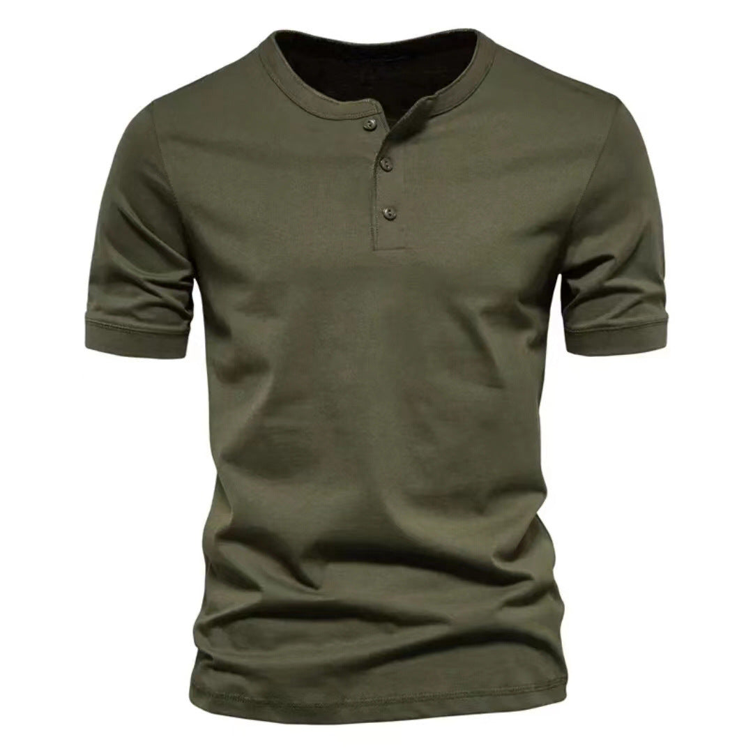 Men's Crew Neck Solid Colour T-Shirt - Short Sleeve