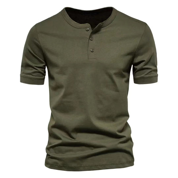 T-shirt col rond uni pour homme - Manches courtes
