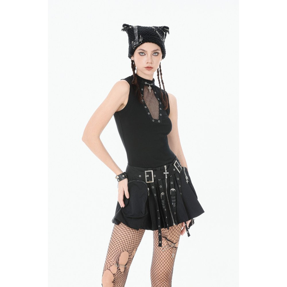 Dark in Love Metal Tactical Punk Skirt