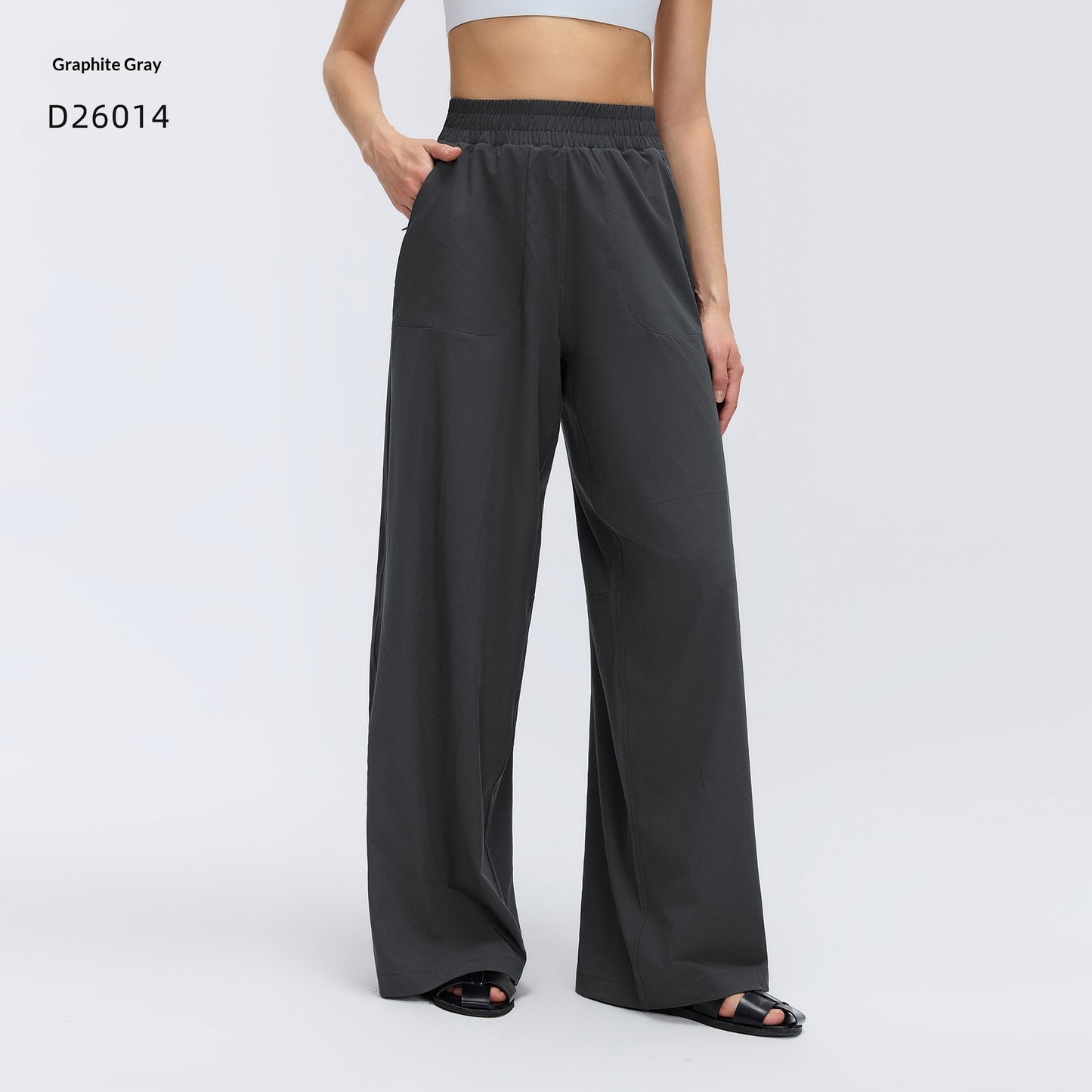 Drawstring Casual Wide-leg Pants