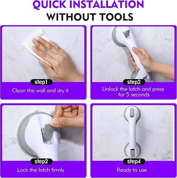 2-Pack Bathroom Suction Grab Bars