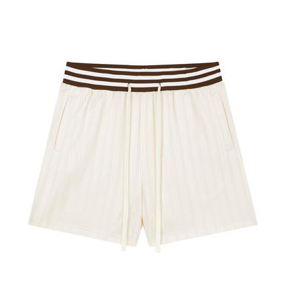 Waran Unisex Striped Drawstring Shorts