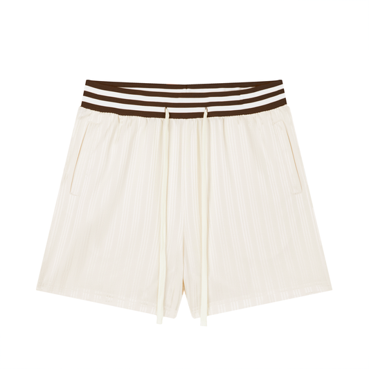 Waran Unisex Striped Drawstring Shorts