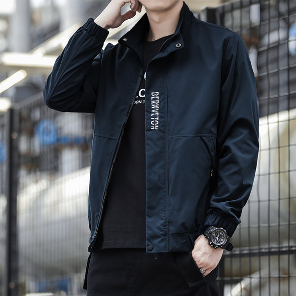 Men's Baseball-Style Casual Jacket