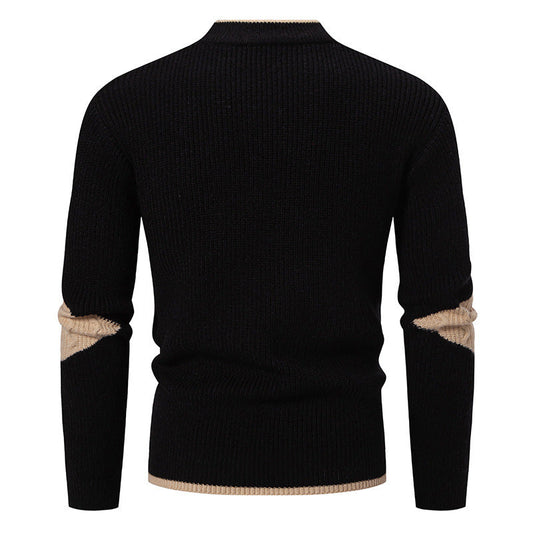 Pull en velours de coton tissé multicolore, tendance mode homme