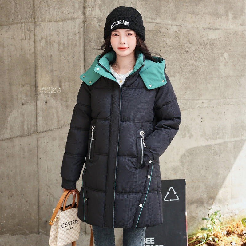 Women's down Coat Mid-length Thickened