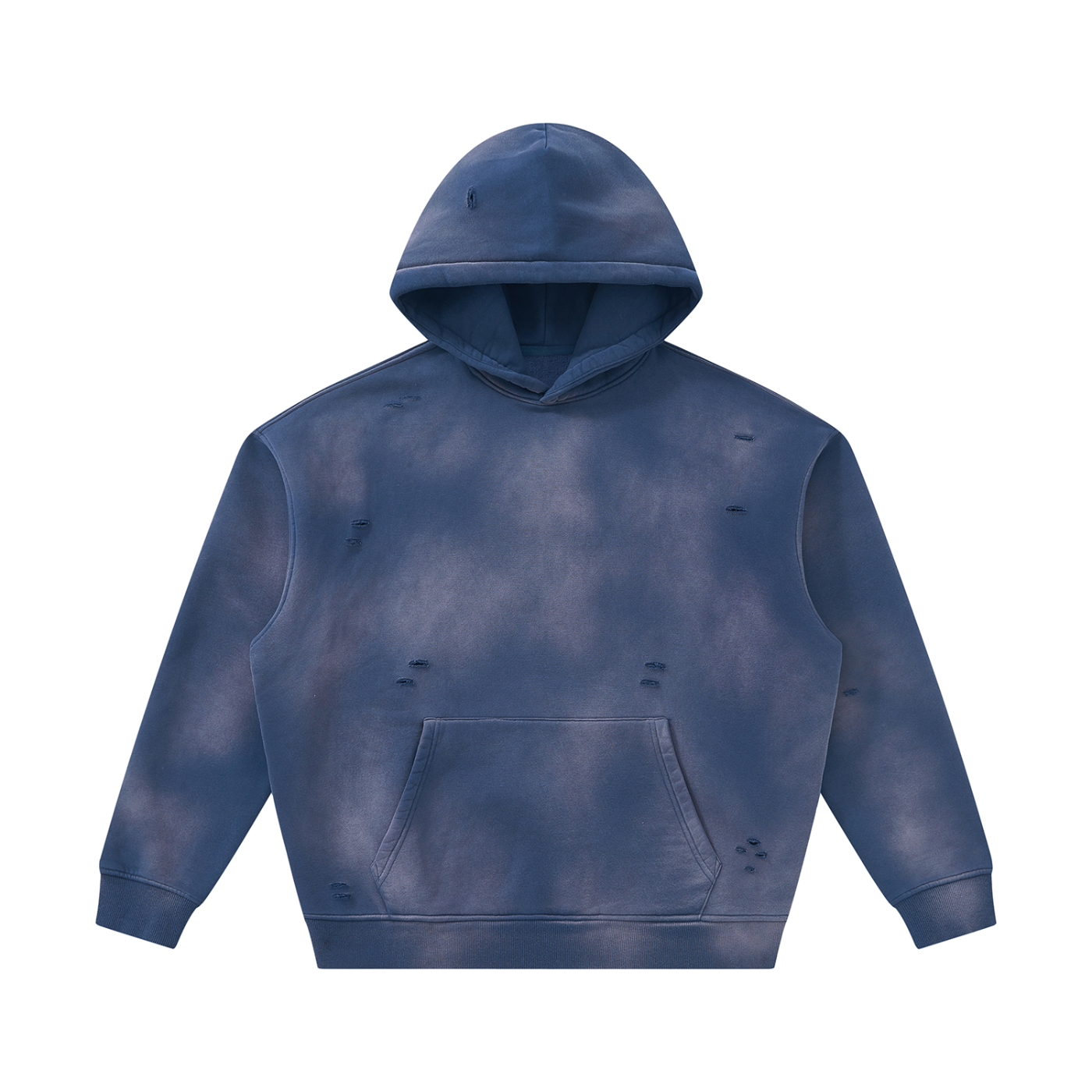 Unisex Sunfade Frayed Fleece Hoodie 350GSM