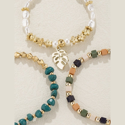 Vintage Pearl Ornamental Stone Bracelet