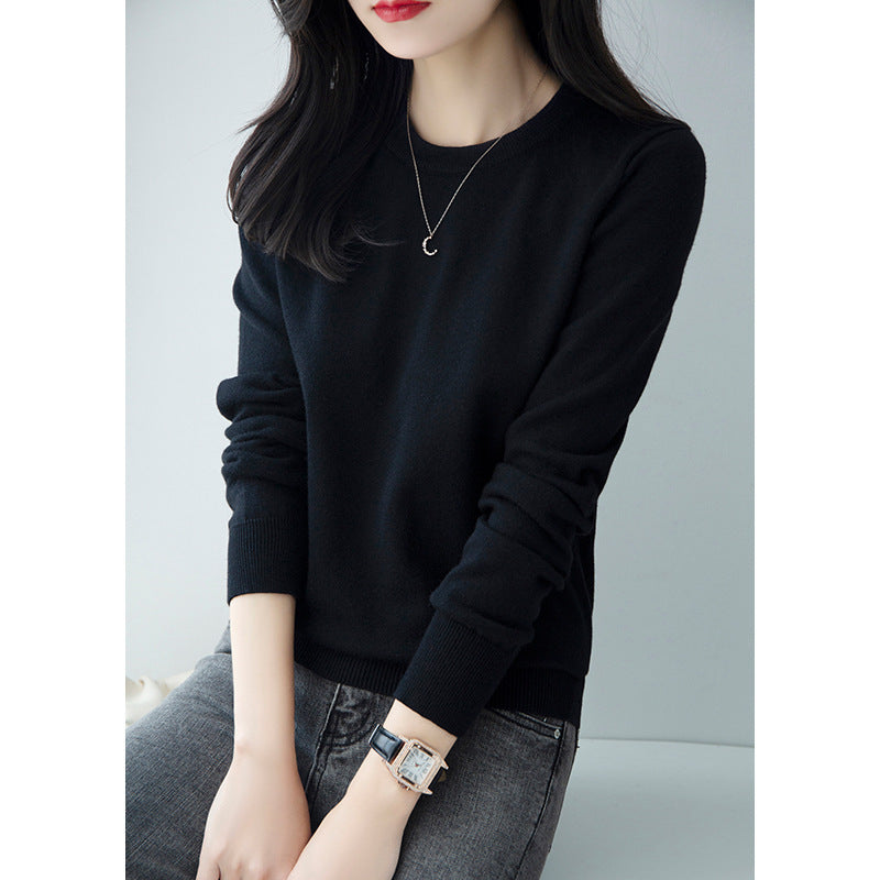 Womens Half High Collar Knitted Bottoming Shirt Sweater