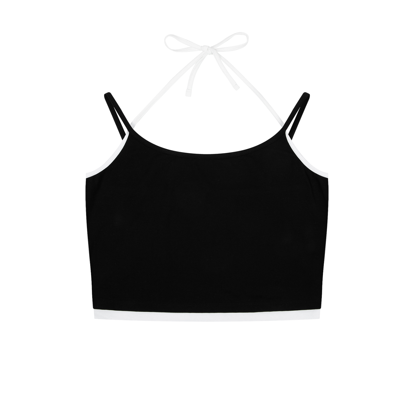 Contrast Binding Halter Tank Top 210GSM