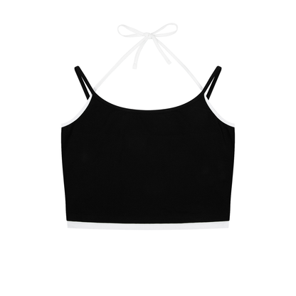 Contrast Binding Halter Tank Top 210GSM