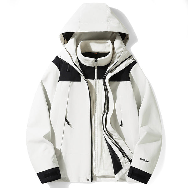 Veste coupe-vent extérieure unisexe avec doublure amovible