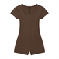 Women's Dual-Function Cape Tie-Waist Romper 250GSM