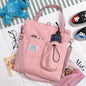 Sacs en toile Harajuku Sac à main étudiant avec poches Sac à dos preppy Sac à bandoulière pour femme