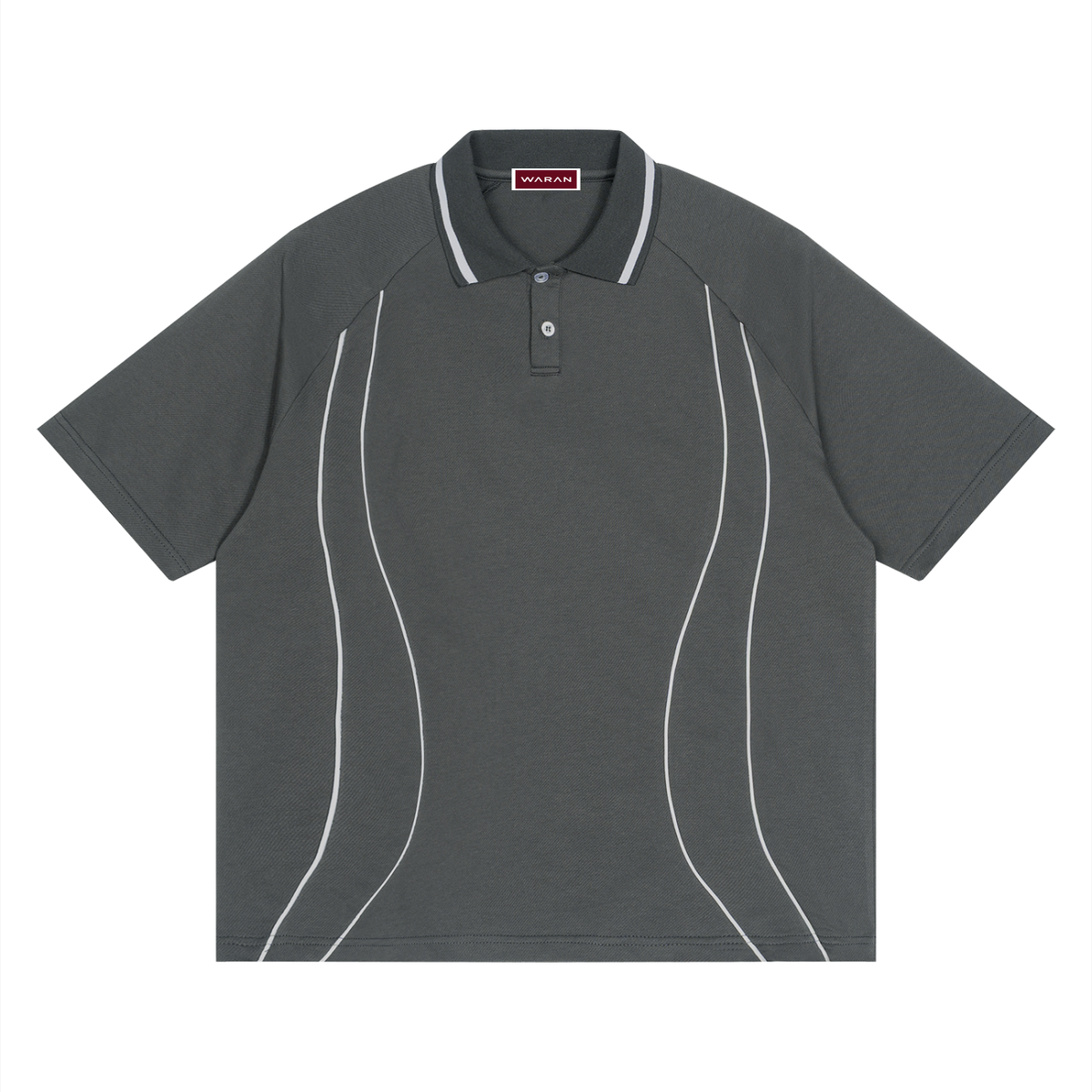 Waran Unisex Raglan Piping Polo Shirt