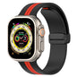 Magnetic Buckle Striped Two-tone