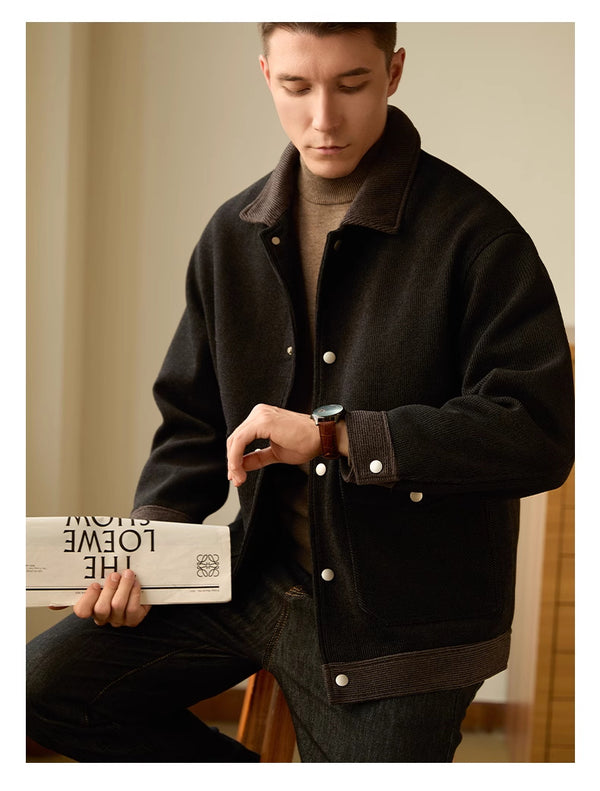 Manteau à revers courts pour homme