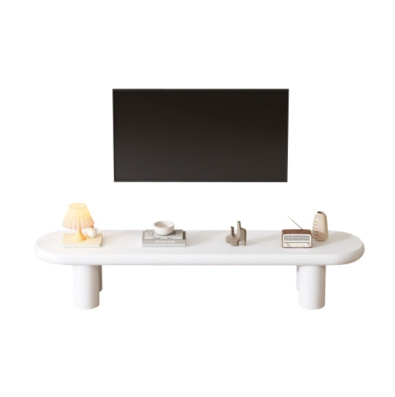 White Painted TV Stand Cabinet For TV Up To 70 Inch, TV Unit TV Console Table, Wooden Entertainment Center For Living Room, Dining Room, Bedroom