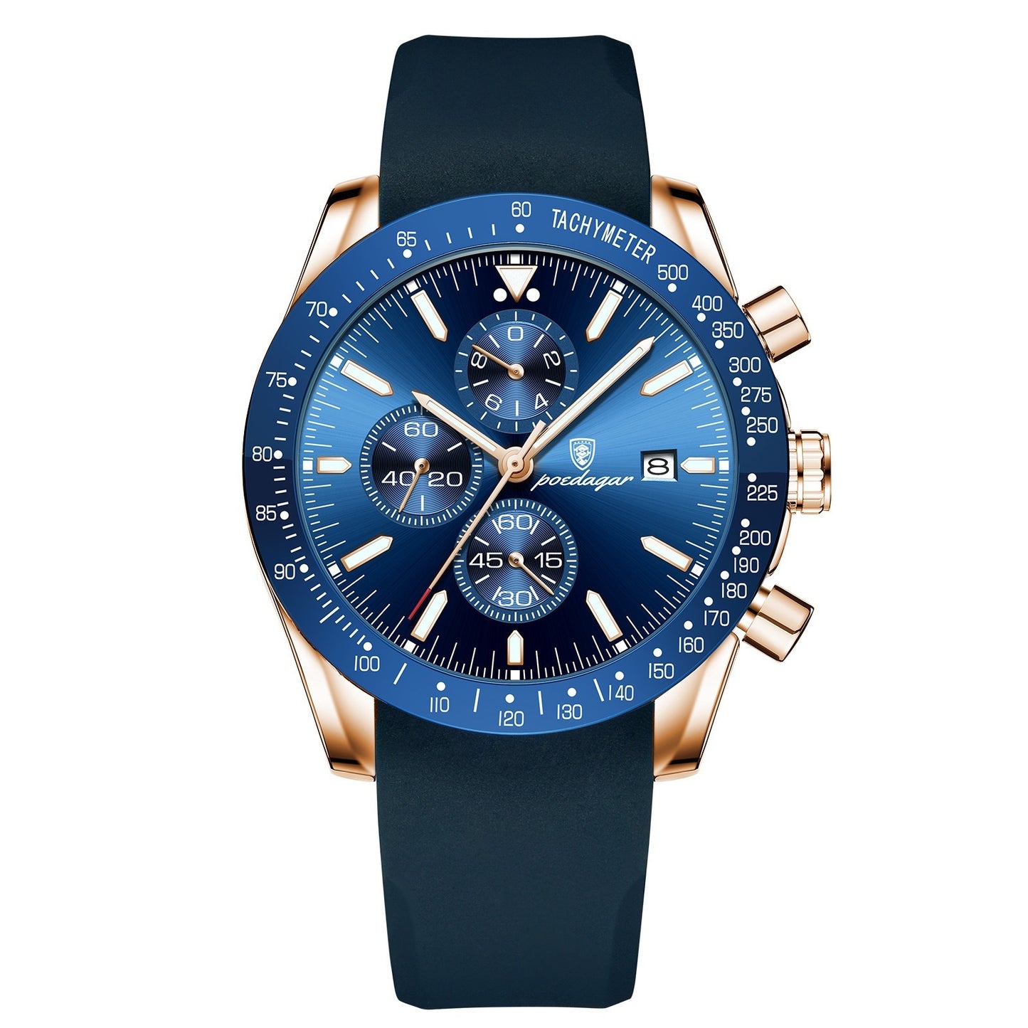 Poedagar Multifunctional Waterproof Luminous Men's Watch