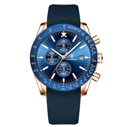 Poedagar Multifunctional Waterproof Luminous Men's Watch