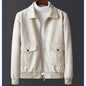 Men's Autumn And Winter Fleece-lined Padded Lapel Warm Top Casual