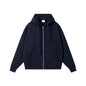 Loose Cotton Hooded Zipper Sweatshirt
