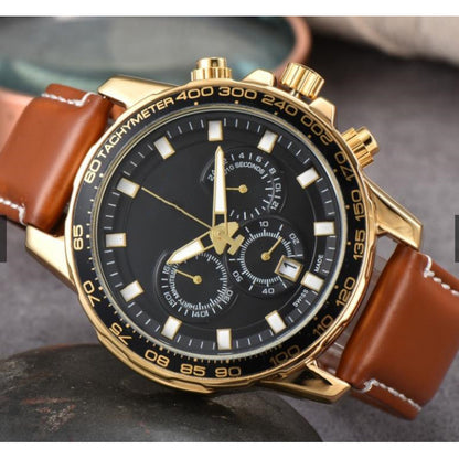 Men's Six-pin Full-function Quartz Watch