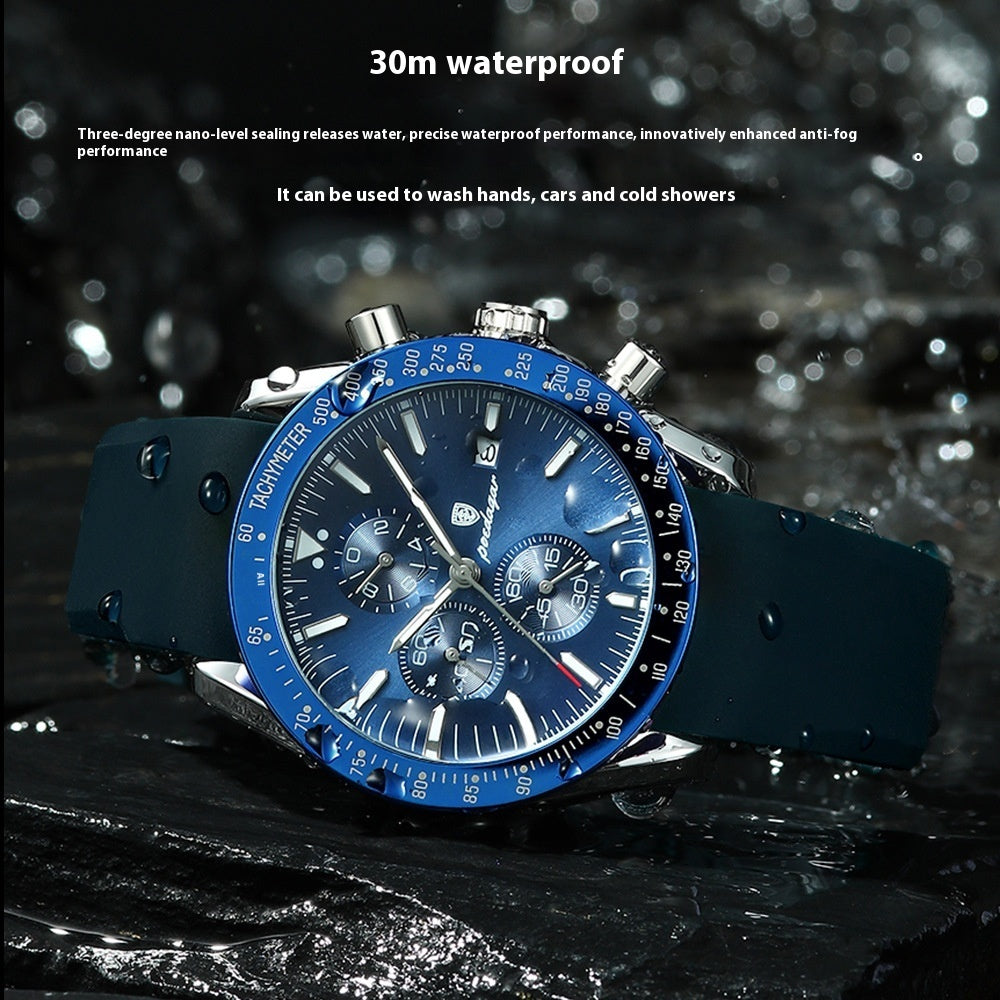 Poedagar Multifunctional Waterproof Luminous Men's Watch