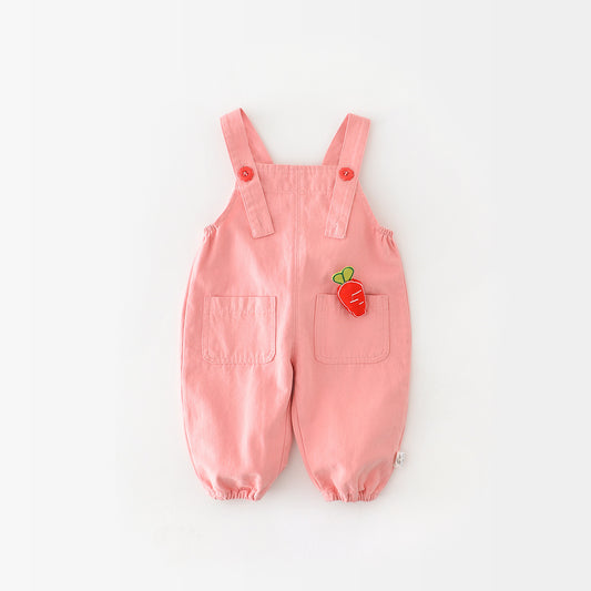 Baby Cotton Suspender Pants