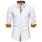 Chemise bicolore mode décontractée européenne et américaine