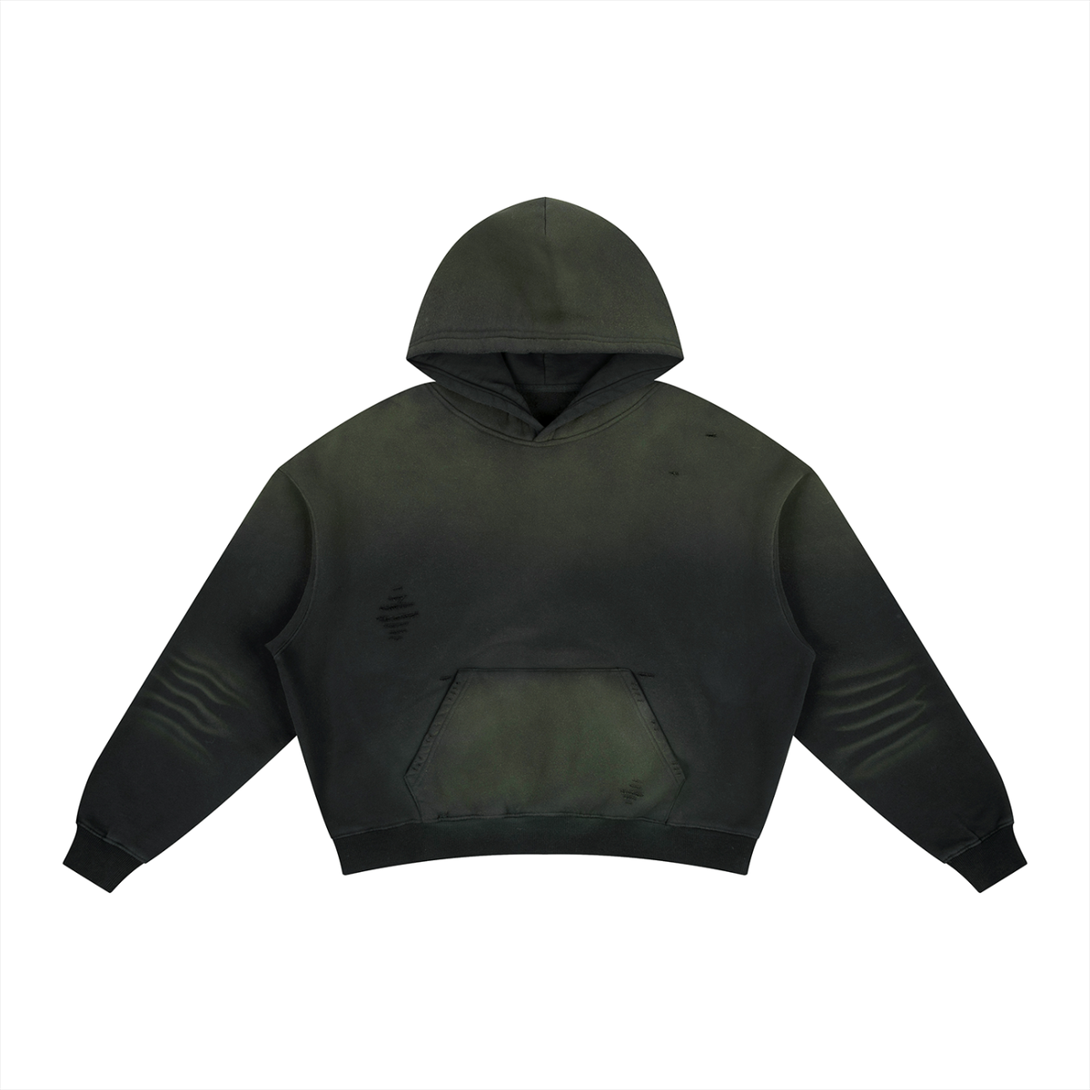 Waran Frayed Sunfade Boxy Fleece Hoodie 400GSM