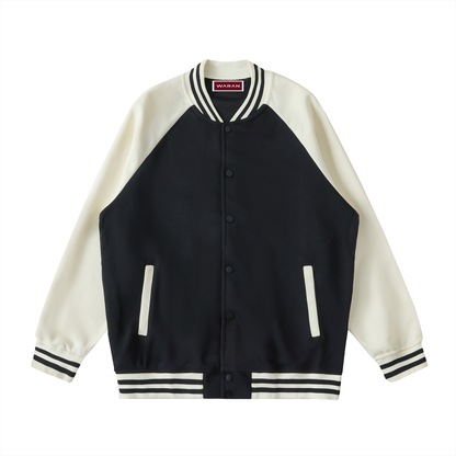 Waran Two Tone Raglan Sleeve Varsity Jacket