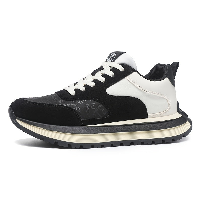 Baskets décontractées pour hommes - Chaussures confortables, antidérapantes, à lacets avec motif "TEAM" en relief