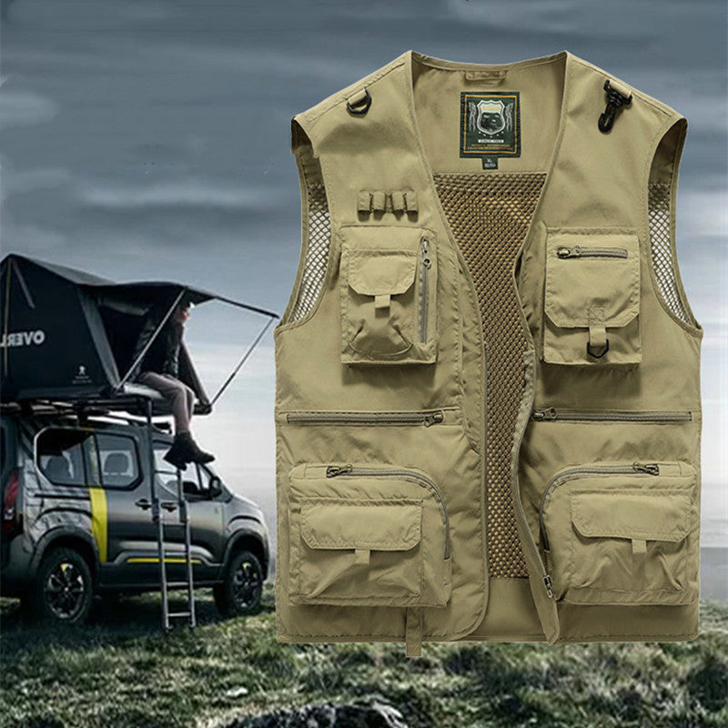 Mesh Cargo Sleeveless Jacket Tool Vest
