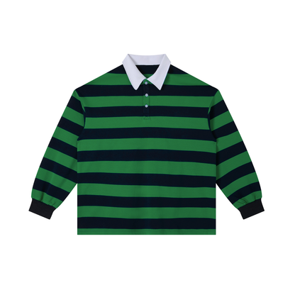 Waran Color Block Stripe Polo Shirt